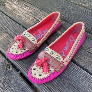 SOLD - Sam Edelman Aurora Studded Tassel Leather Flat Loafers Shoes NWT
